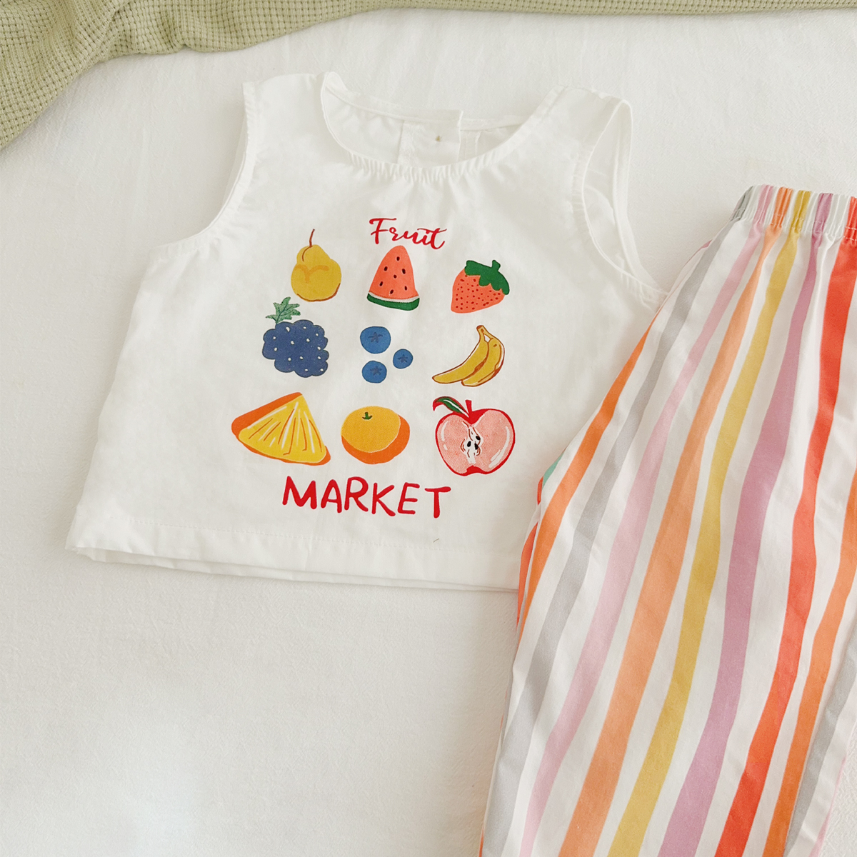 FRUIT MARKET Baby Toddler 2-Piece Stripe Pants Set