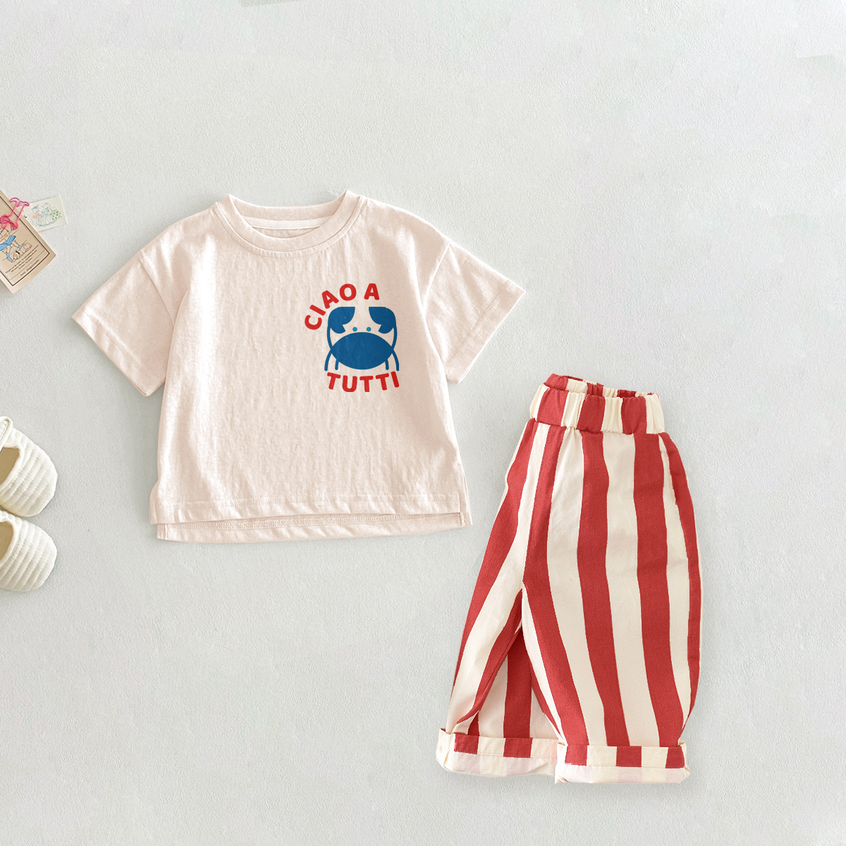 CIAO A TUTTI Baby 2-Piece Crab Casual Pants Set