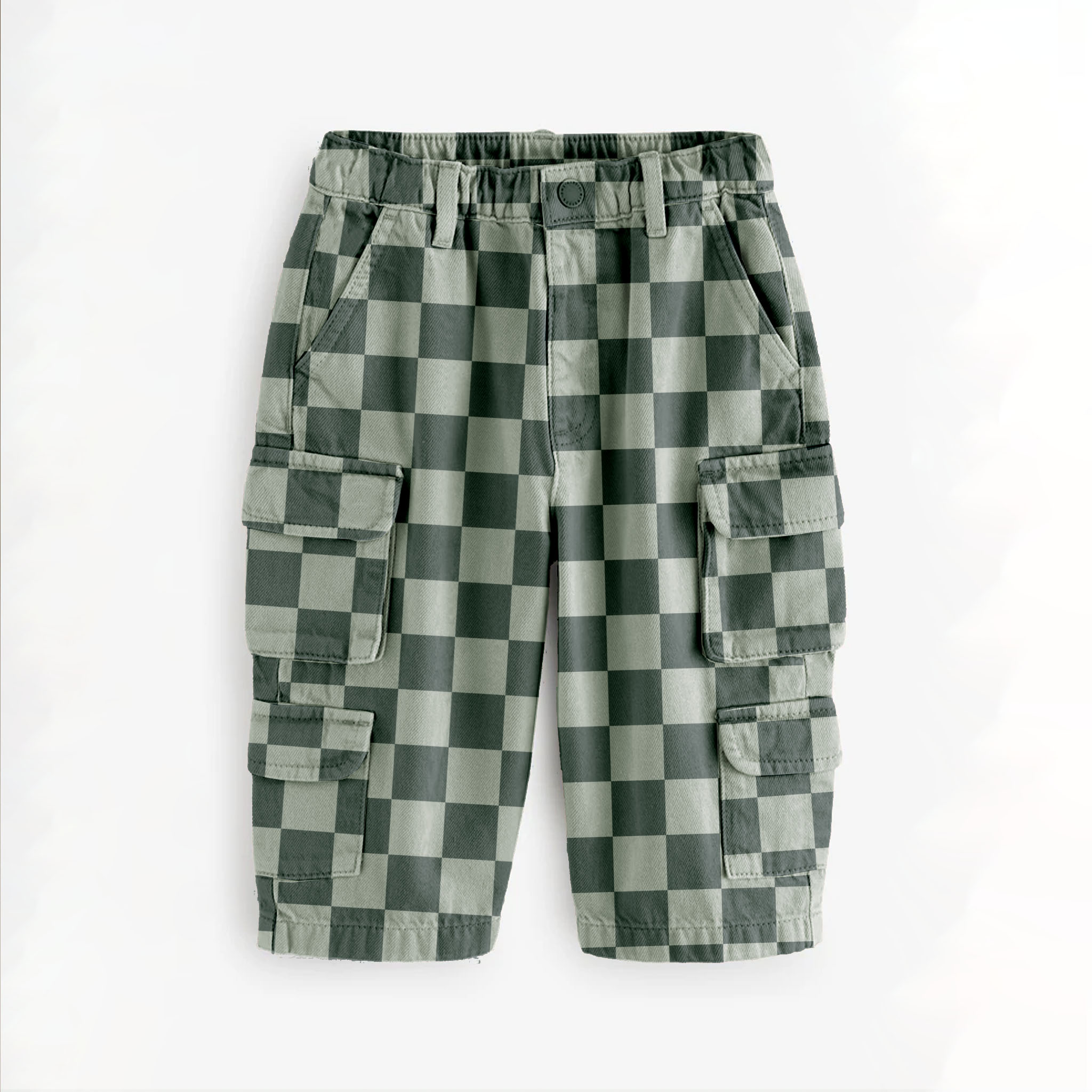 Baby & Kids Checkerboard Multiple Pockets Pants