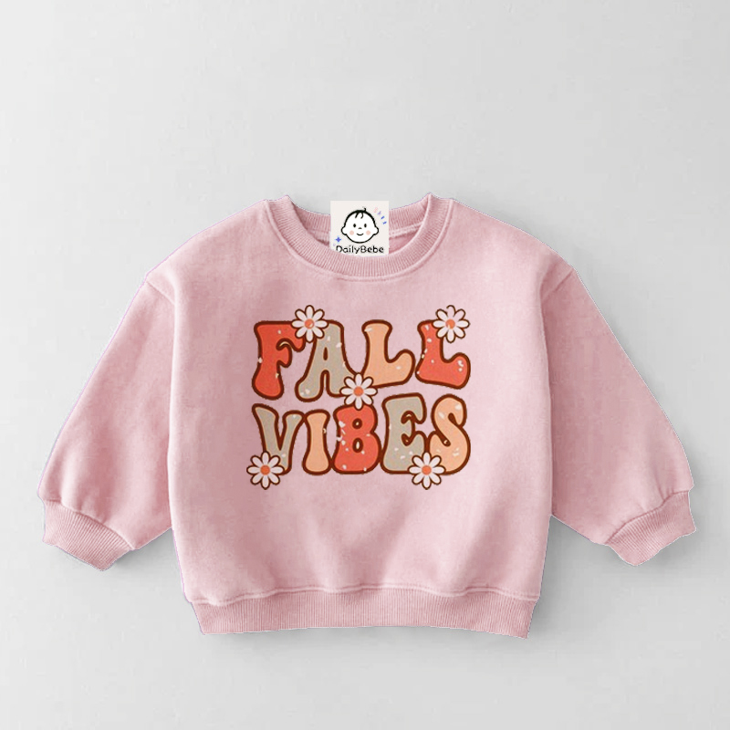 FALL VIBES Baby & Kids Slogan Sweatshirt