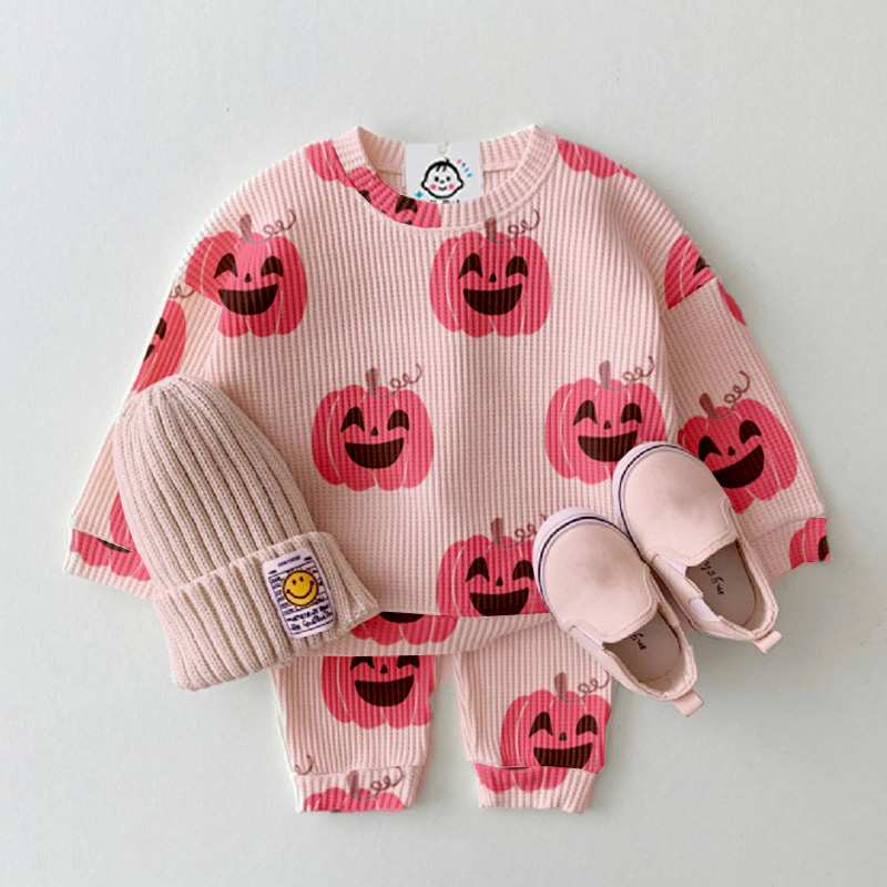 Baby Pumpkin Pink Waffle 2-Piece Set