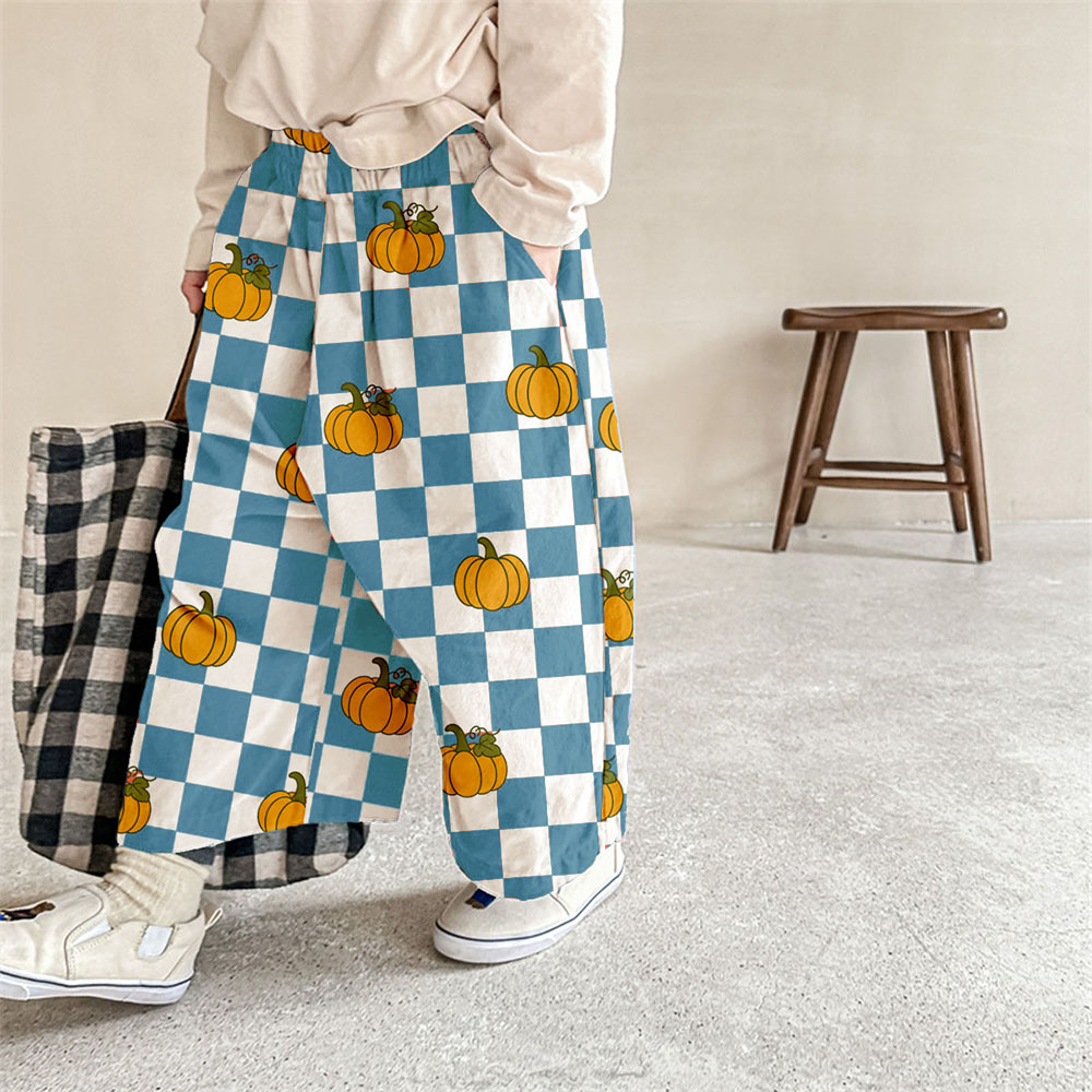 Baby & Kids Pumpkin Plaid Pattern Pants