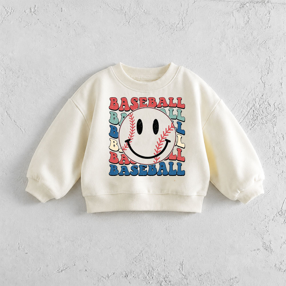 BASEBALL Baby & Toddler Smiley Sweatshirt