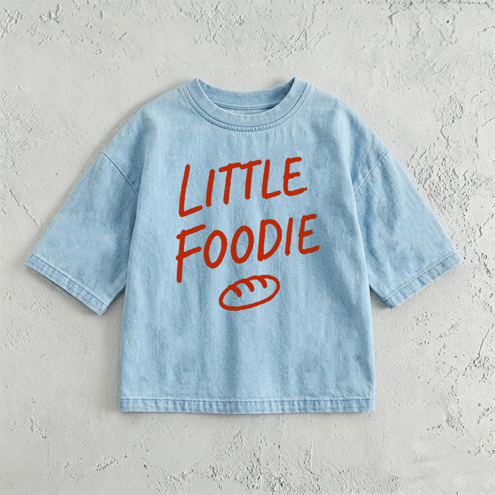 LITTLE  FOODIE Baby & Kids Bread Washed T-Shirt (6M-12Y)
