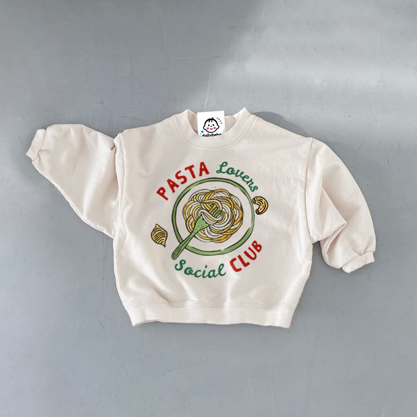 PASTA CLUB Baby Toddler White Sweatshirt