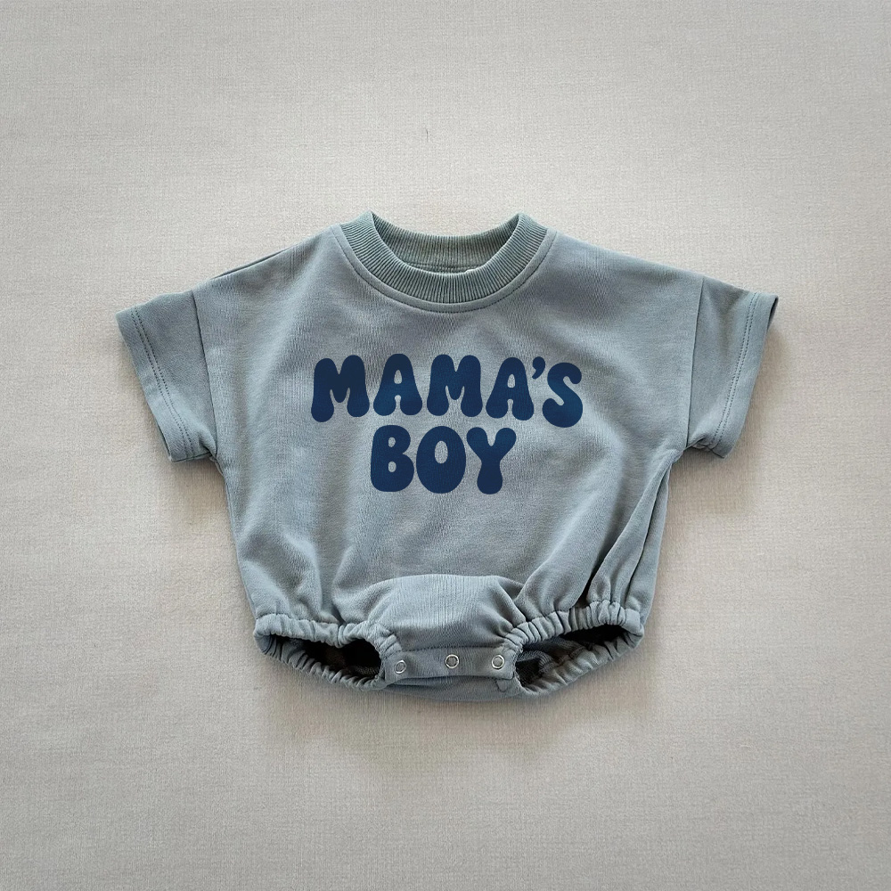 MAMA'S BOY Baby Solid Color Comfort Loose Bodysuit