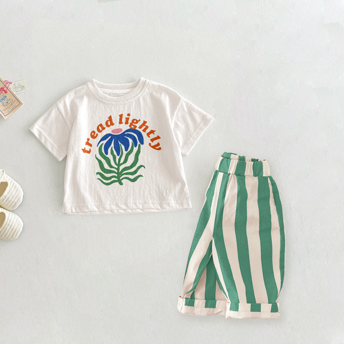TREAD LIGHTLY Baby Toddler 2 Piece Flowers Sets