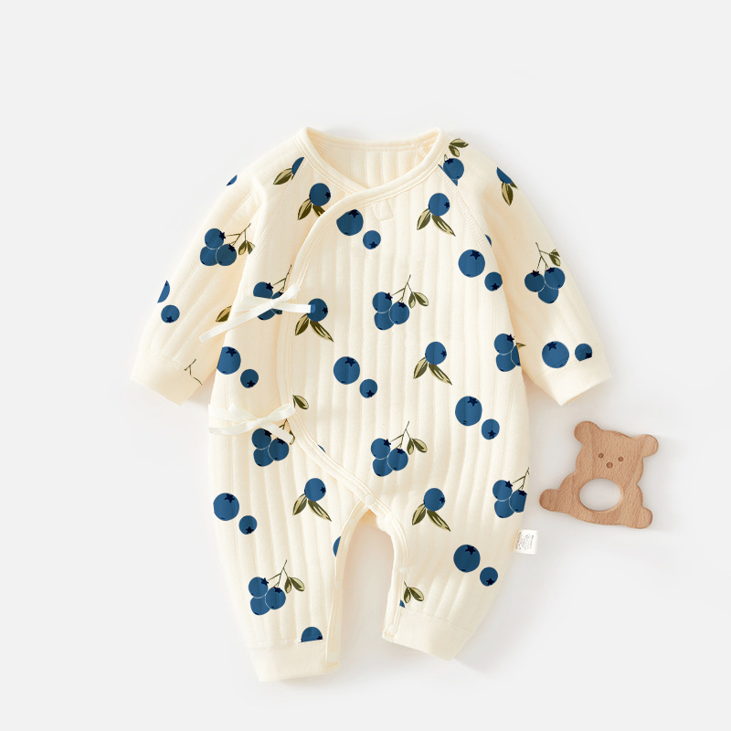 Baby Newborn Blueberry Kimono Romper