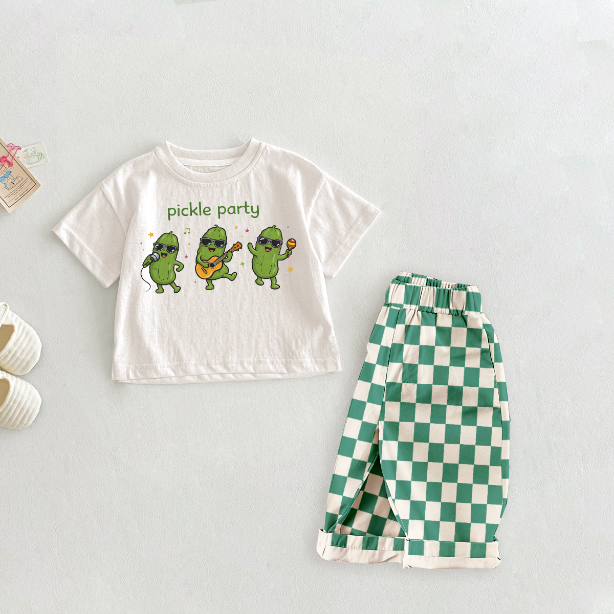 PICKLE PARTY Baby & Kids Check 2 Piece Set