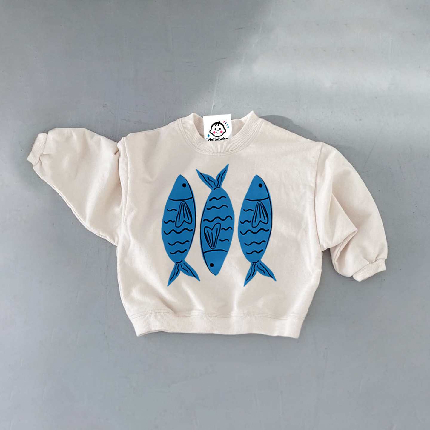 Baby Toddler Sardines White Sweatshirt