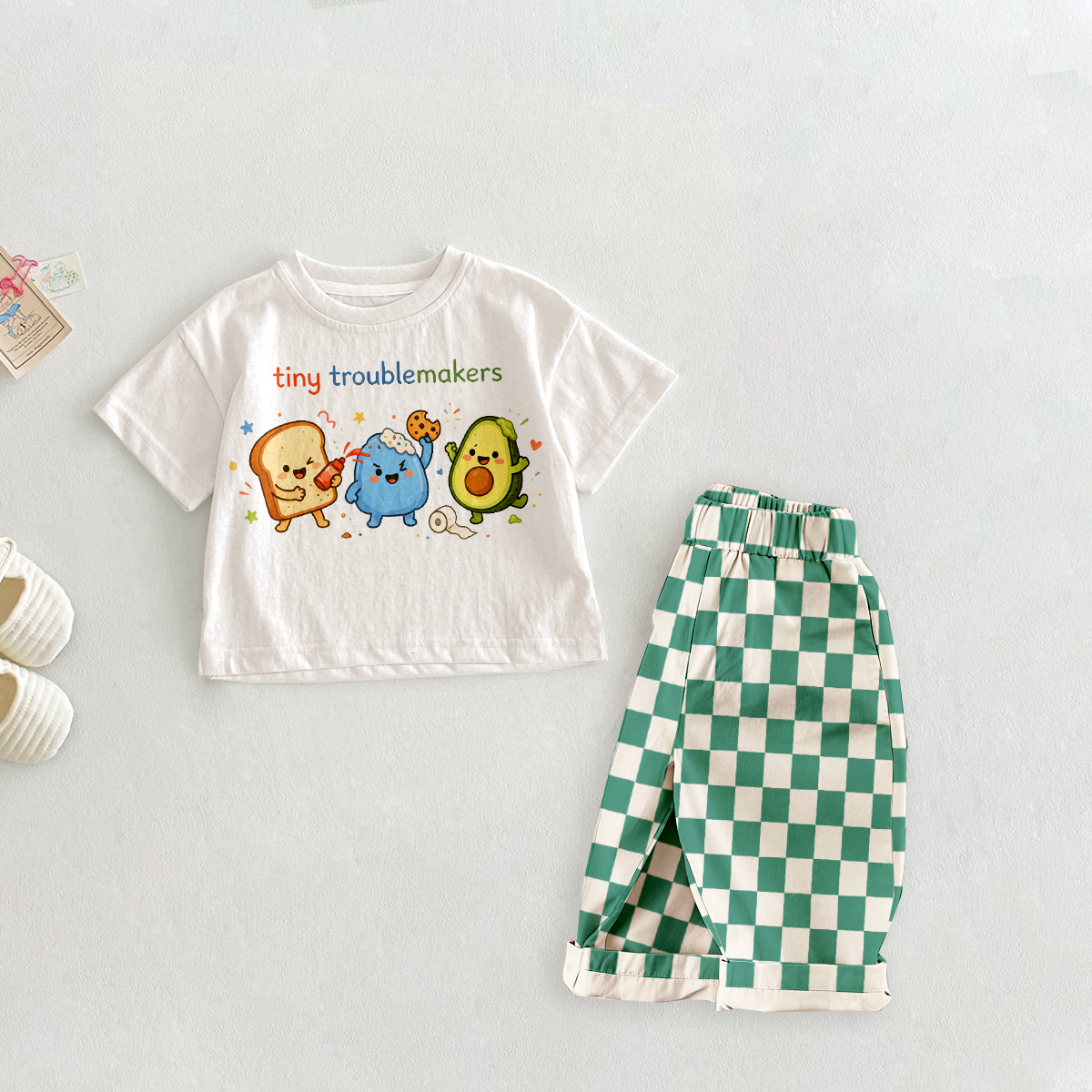 TINY TROUBLEMAKERS Baby & Kids Food Check 2 Piece Set