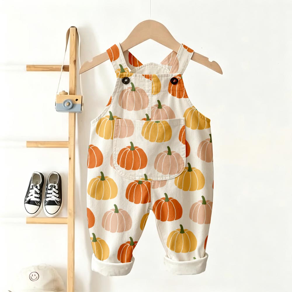 Baby Toddler Pumpkin Overalls