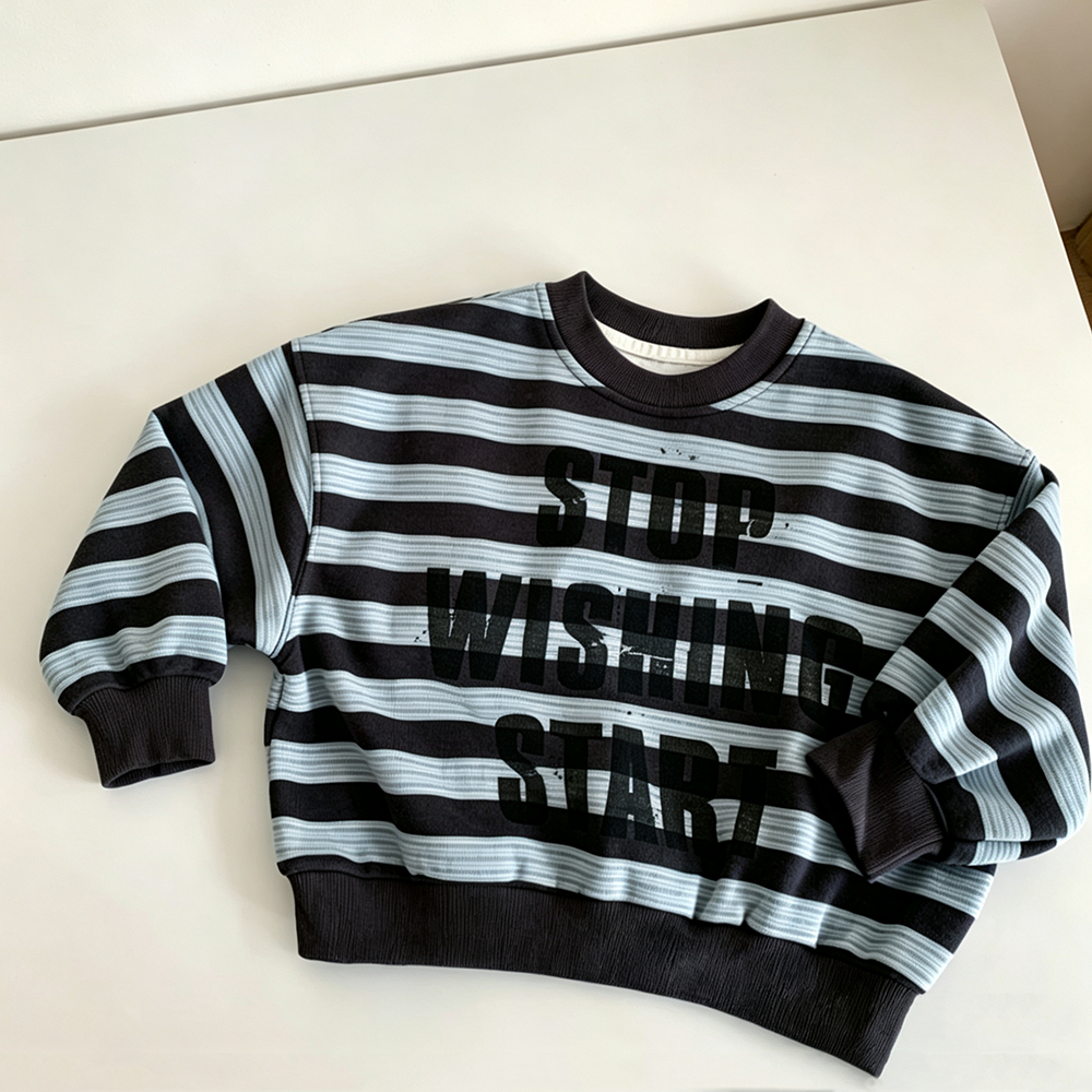 Baby & Kids Stripe Slogan Sweatshirt
