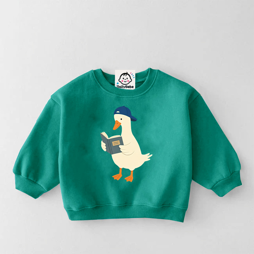 Baby & Kids Goose Reading Book Pattern Sweatshirt