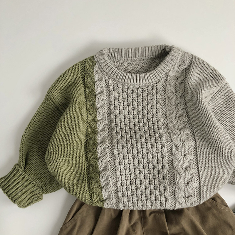 Toddler Twist Color Block Sweater