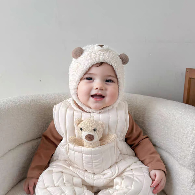 Baby Bear Doll Quilted Rompers