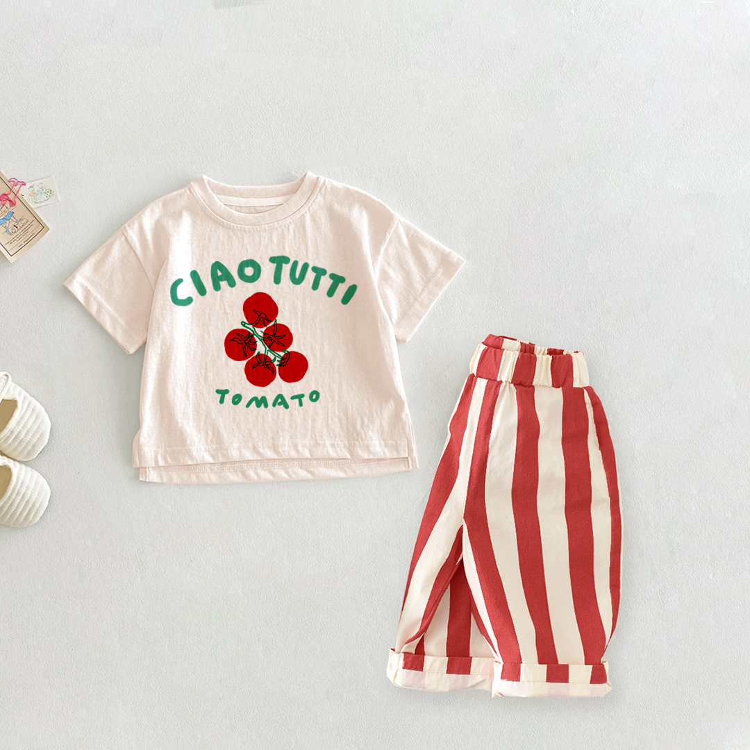 CIAO TUTTI Baby 2-Piece Tomato Casual Pants Set