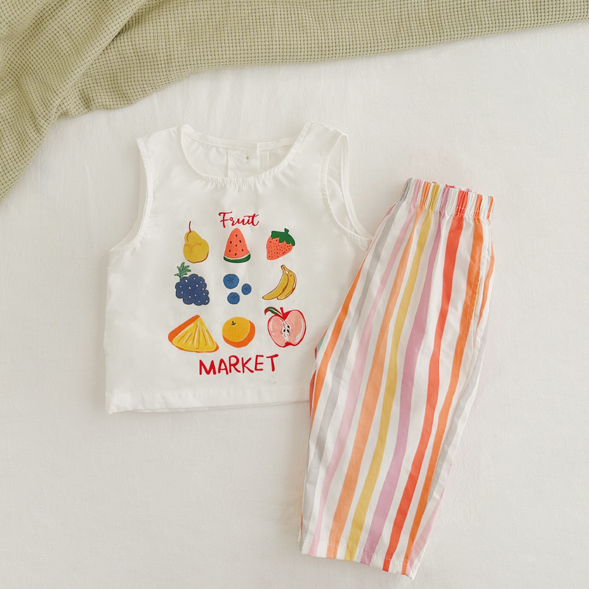 FRUIT MARKET Baby Toddler 2-Piece Stripe Pants Set