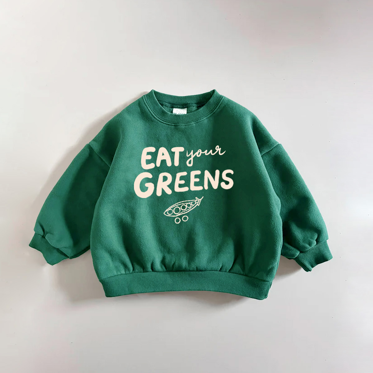 EAT YOUR GREEN Baby Toddler Pea Green Sweatshirt
