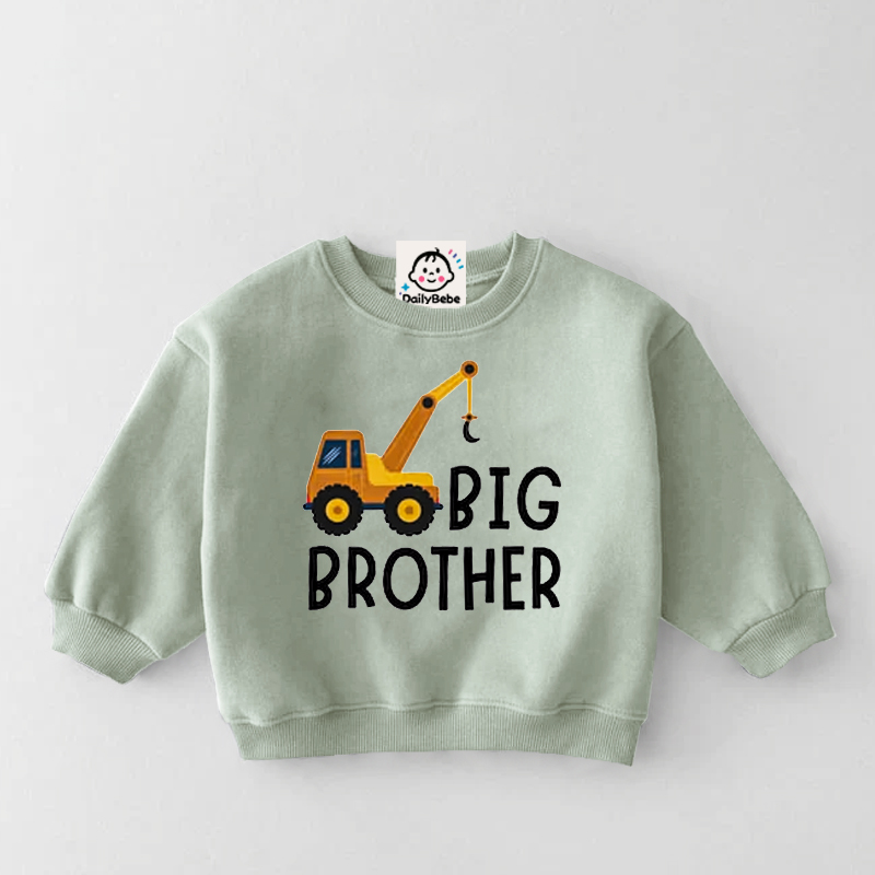 BIG BROTHER Baby Toddler Excavator Sweatshirt