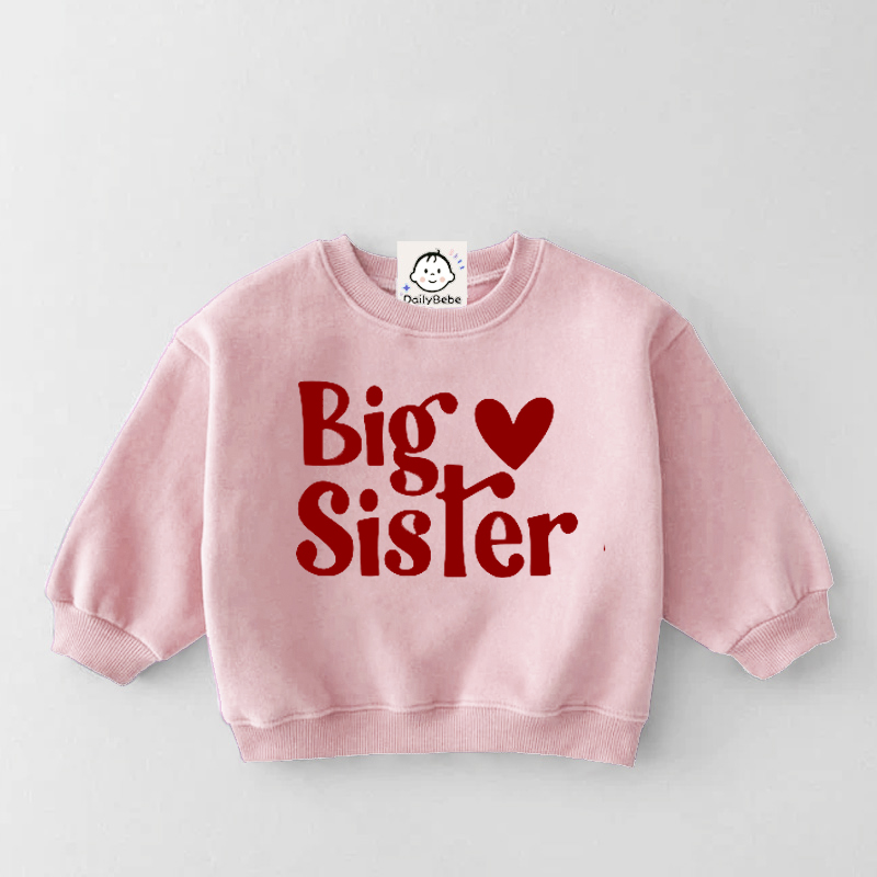 BIG SISTER Baby Toddler Slogan Sweatshirt