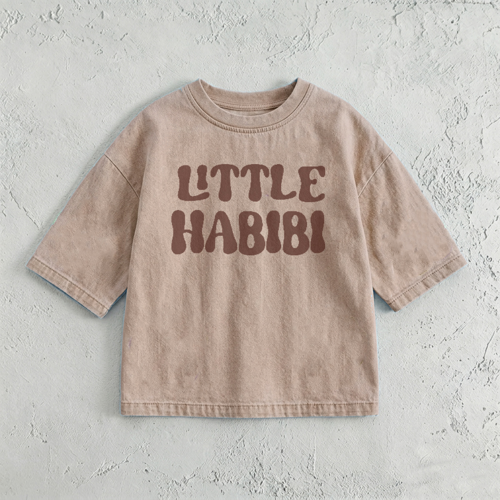 LITTLE HABIBI Baby & Kids Washed T-Shirt (6M-12Y)
