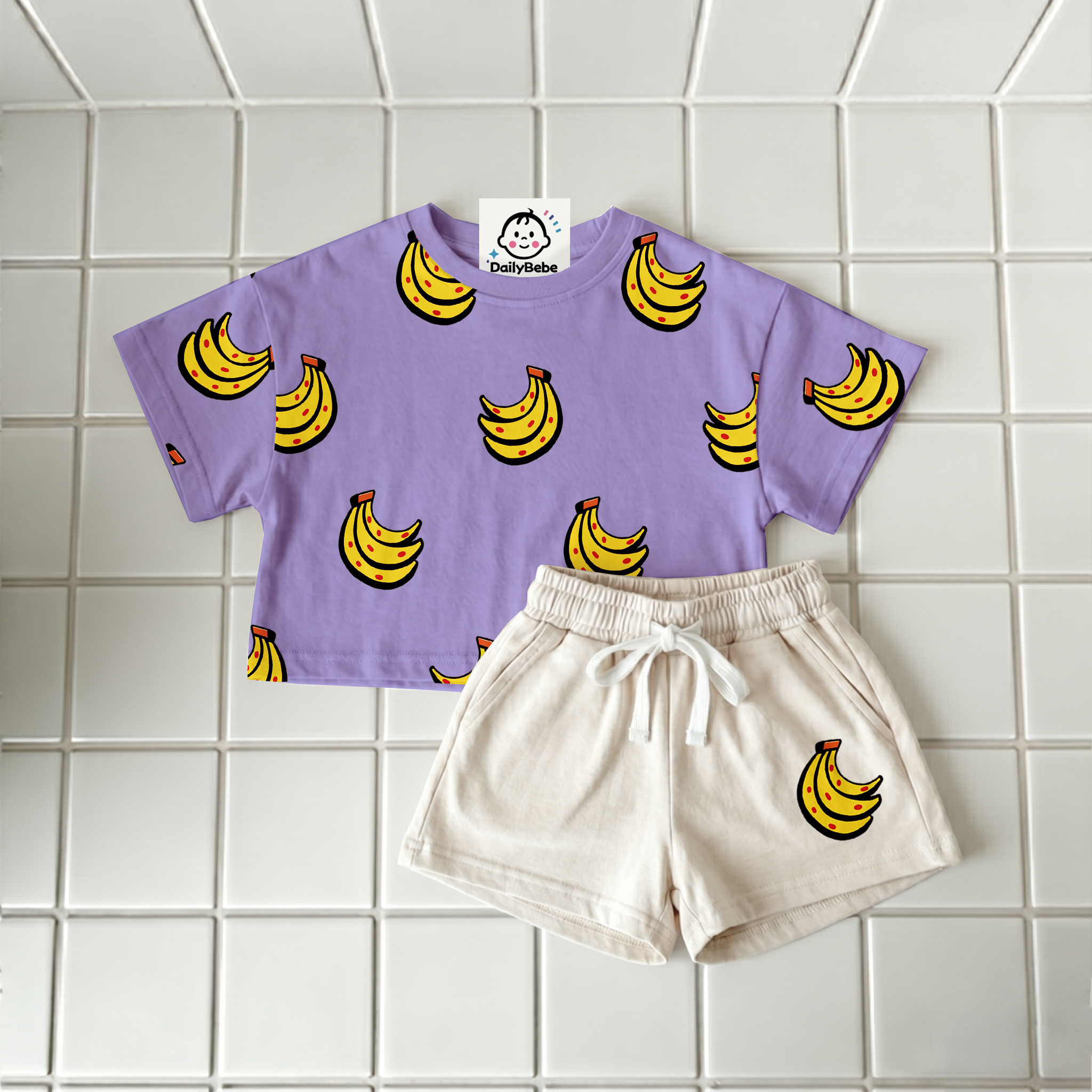 Baby & Kids Bananas T-Shirt and Shorts Sets