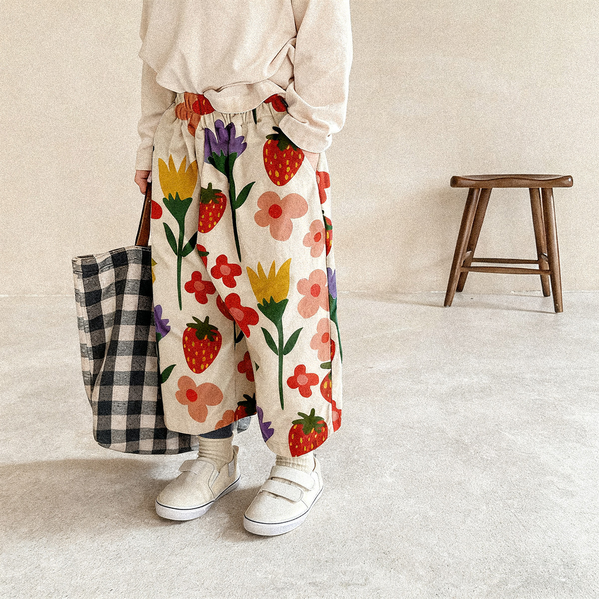 Kid Baby Flowers Casual Pants