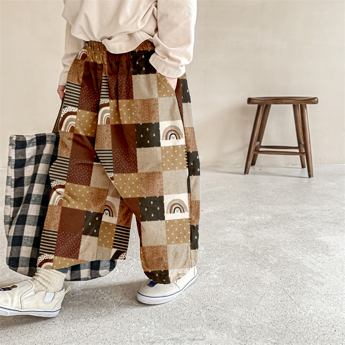 Baby & Kids Rainbow Plaid Pattern Pants