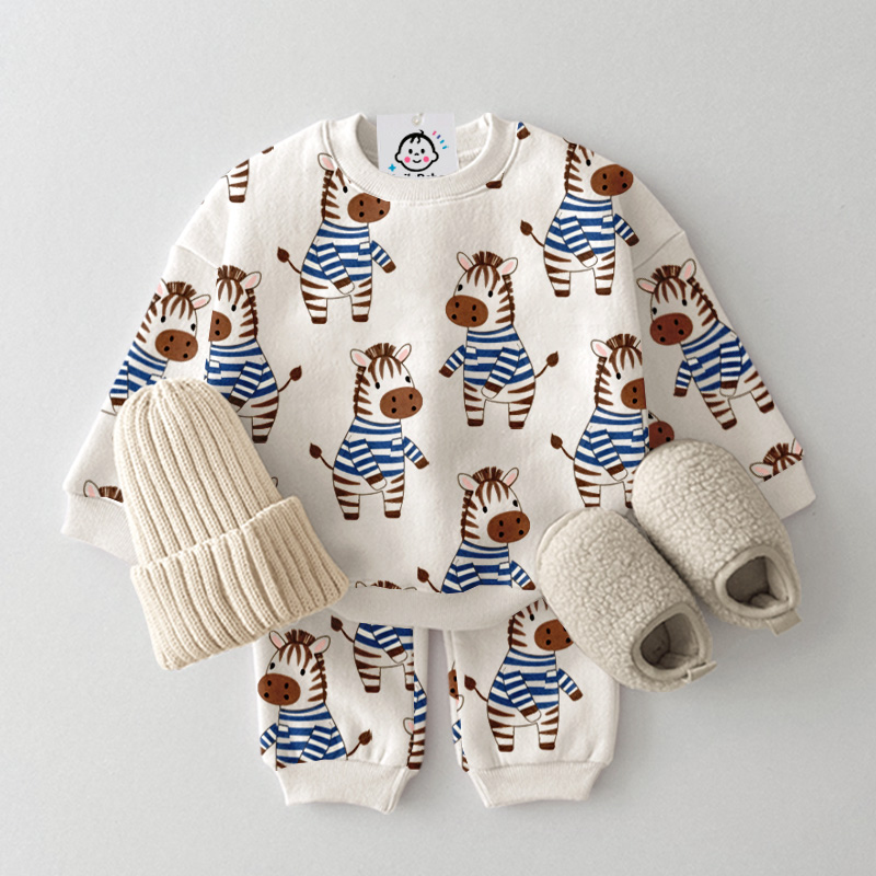 Baby Toddler Zebra Stripe Pattern 2-Piece Set