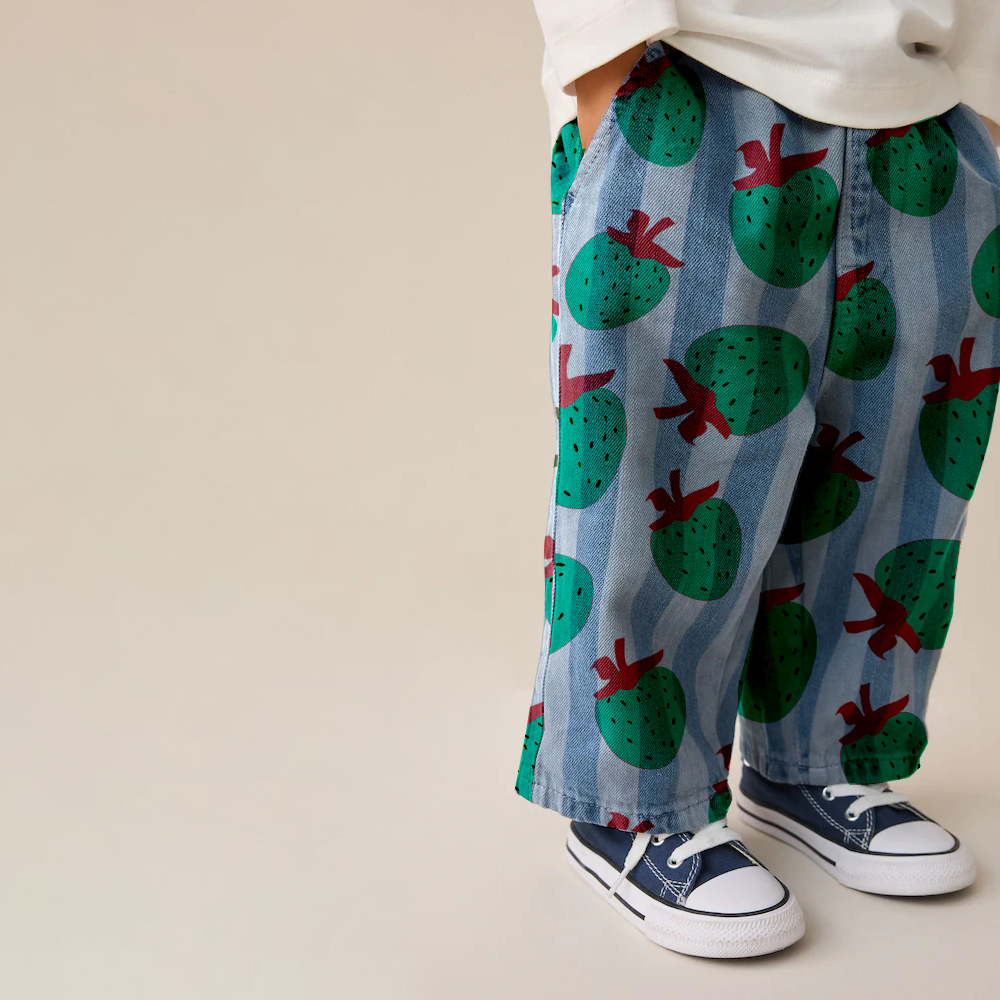 Baby & Kids Strawberry Stripe Denim Pants