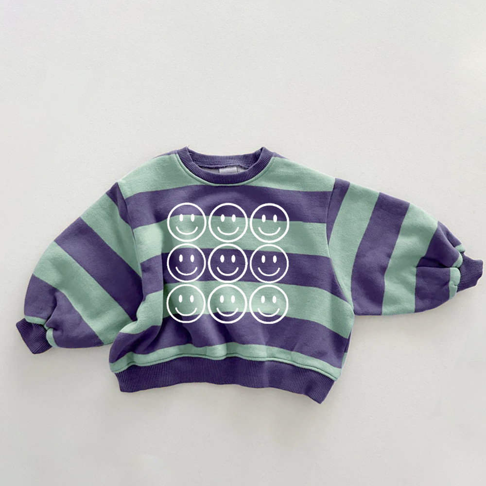 Baby & Kids Smiley Stripe Sweatshirt