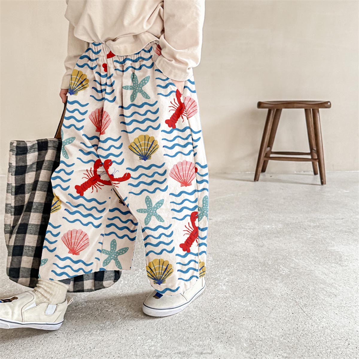 Baby & Kids Lobster Wave Shell Print Pants