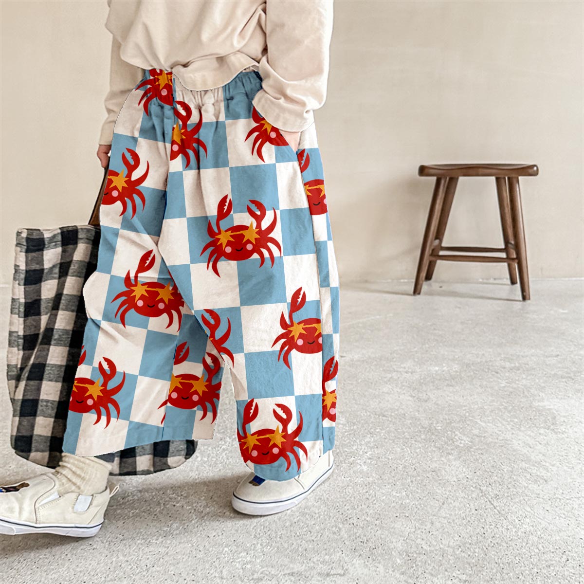 Baby & Kids Crab Checkerboard Pattern Pants