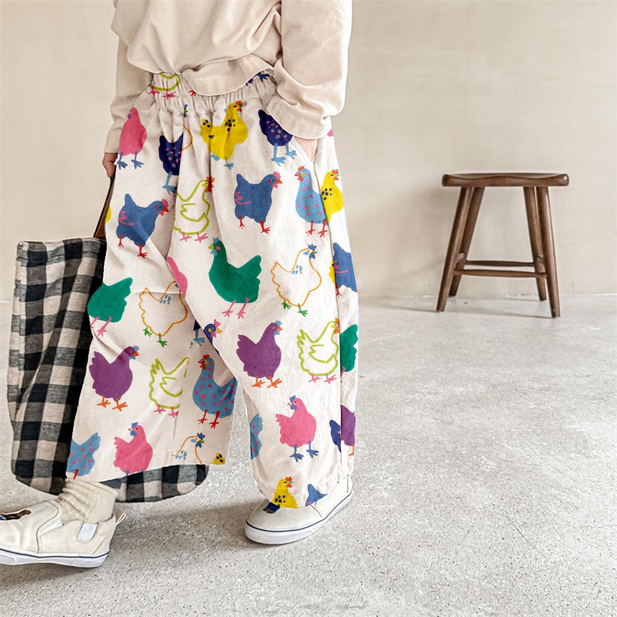 Baby & Kids Coloful Chicks Print Pants