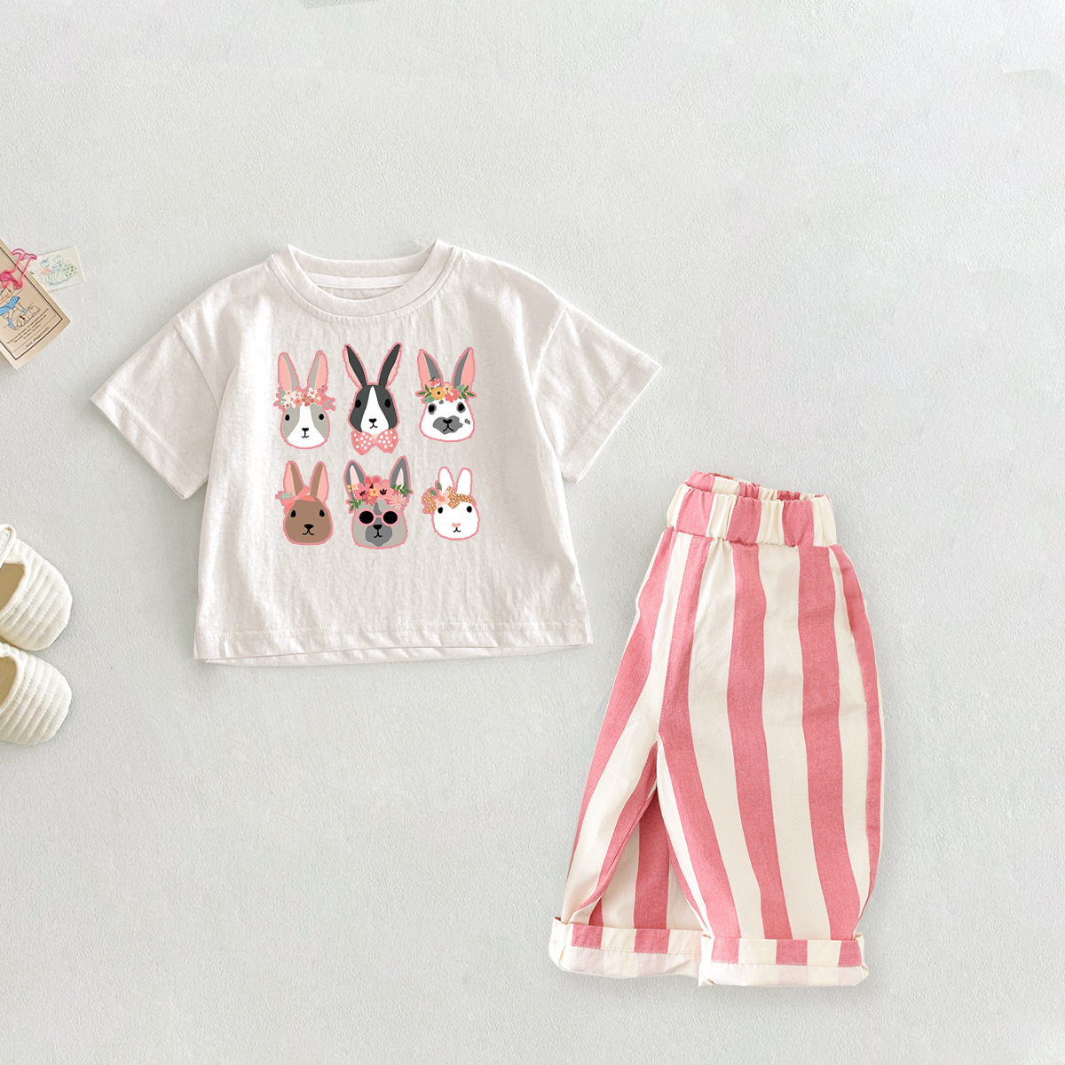 Baby Toddler Flowers Rabbit 2-Piece Set