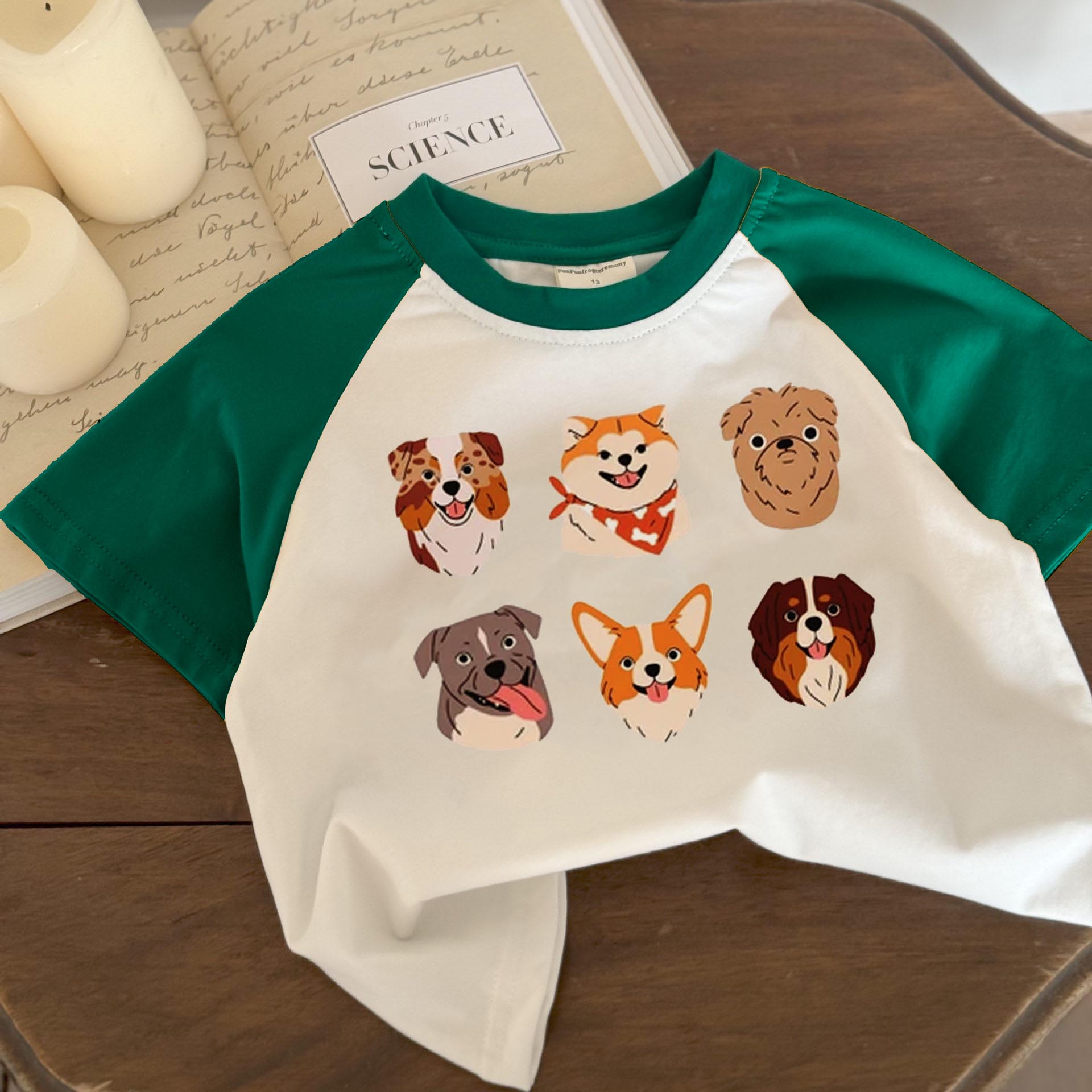 Baby & Kids Dogs Contrasting Colors T-Shirt