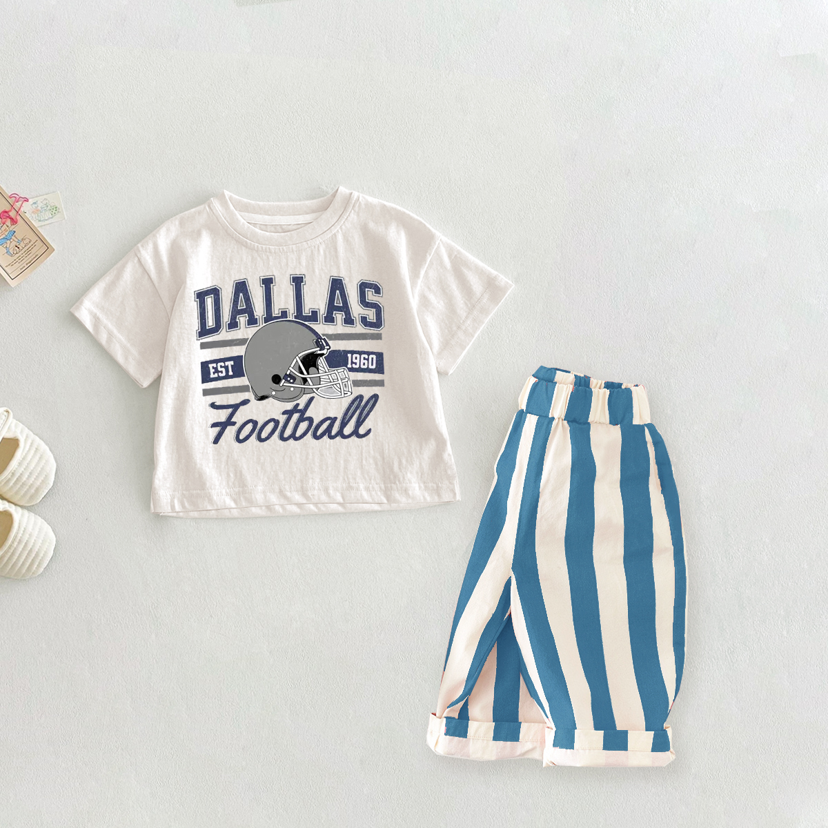 DALLAS FOOTBALL Baby Toddler Pattern 2 Piece Set