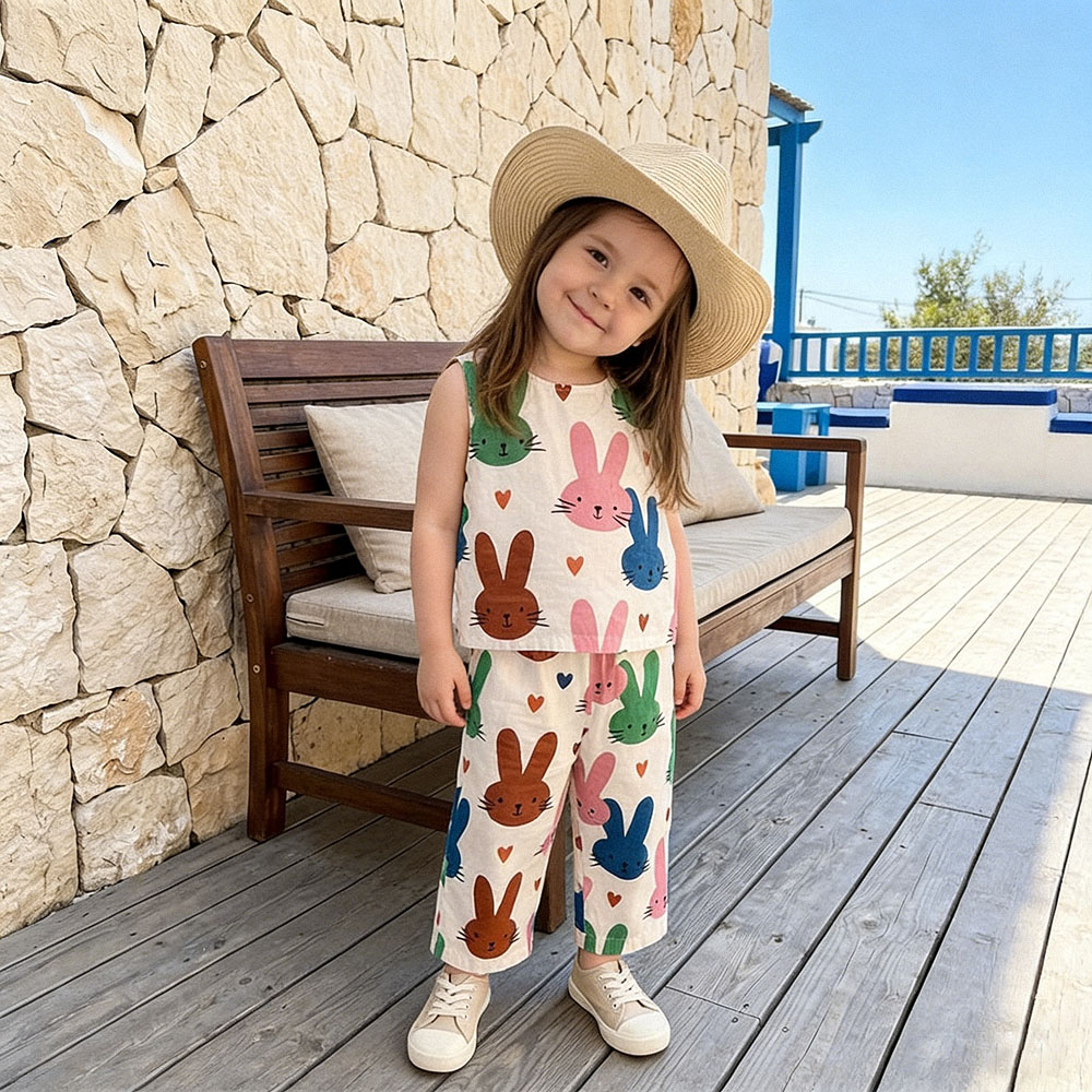 Baby Toddler Colorful Rabbit 2 Piece