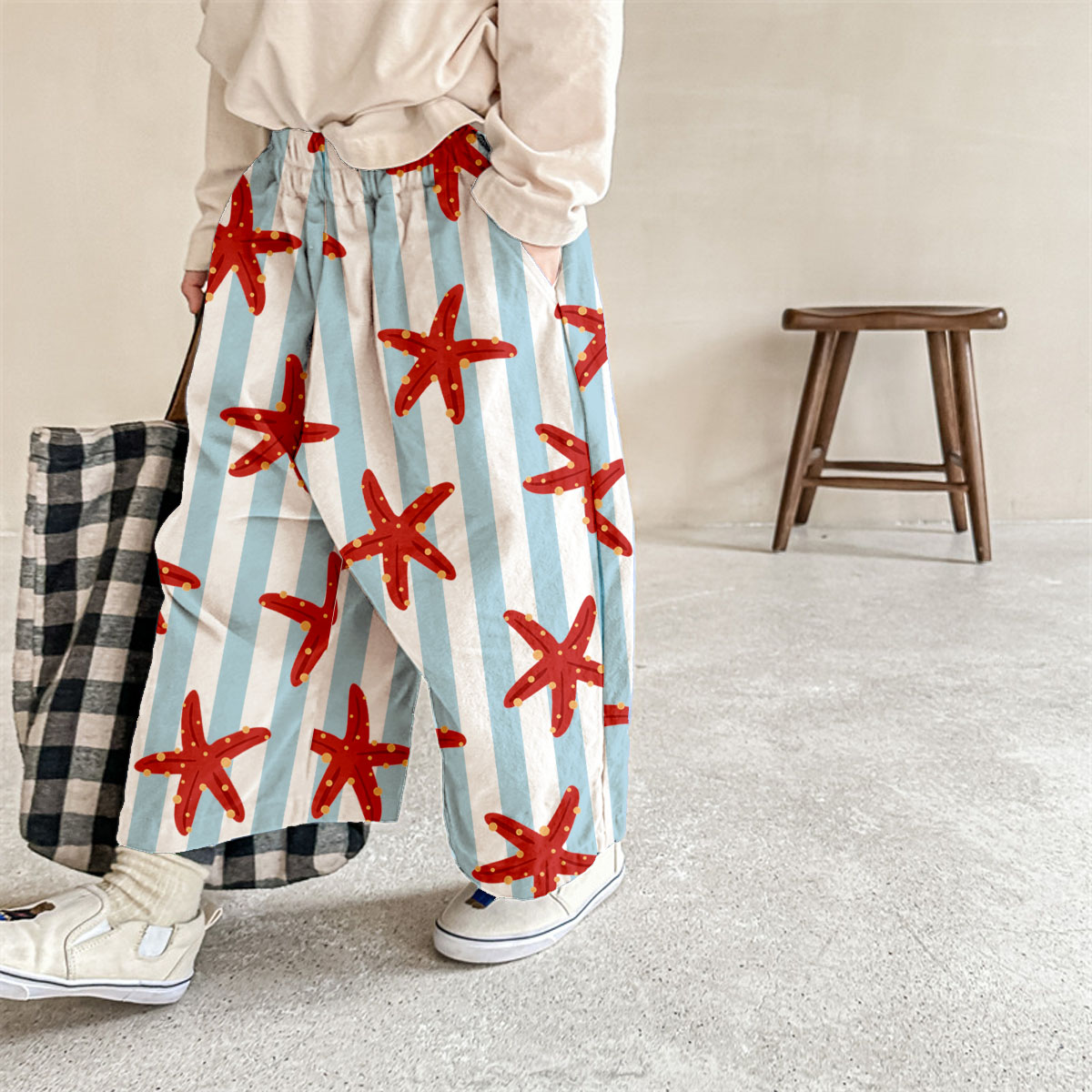 Baby & Kids Starfish Blue Stripe Pattern Pants