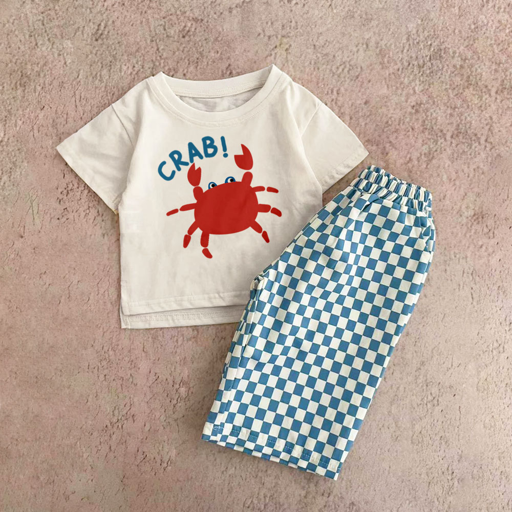 CRAB Baby & Kids Plaid 2 Piece Set