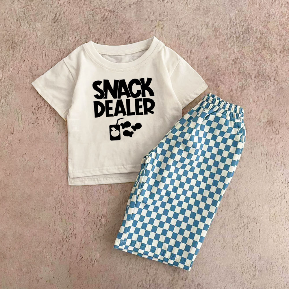 SNACK DEALER Baby & Kids Plaid 2 Piece Set