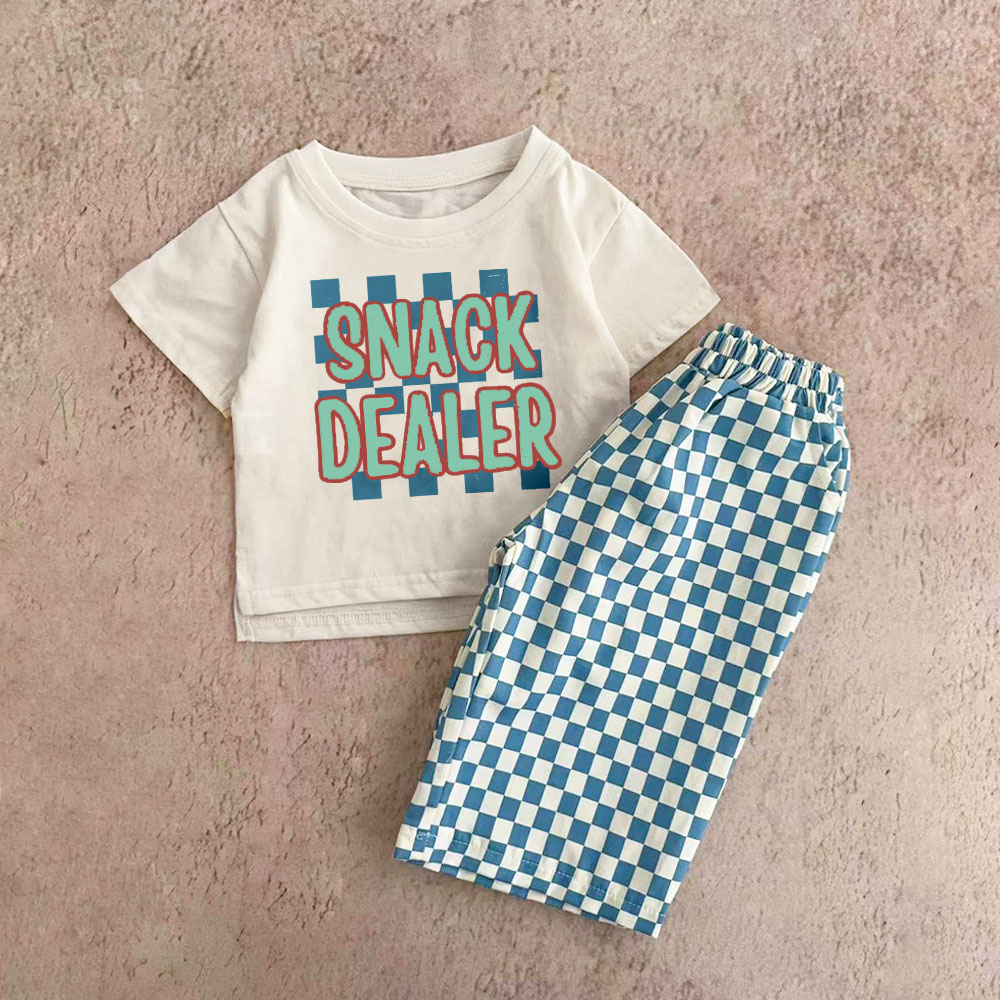 SNACK DEALER Baby & Kids Plaid 2 Piece Set