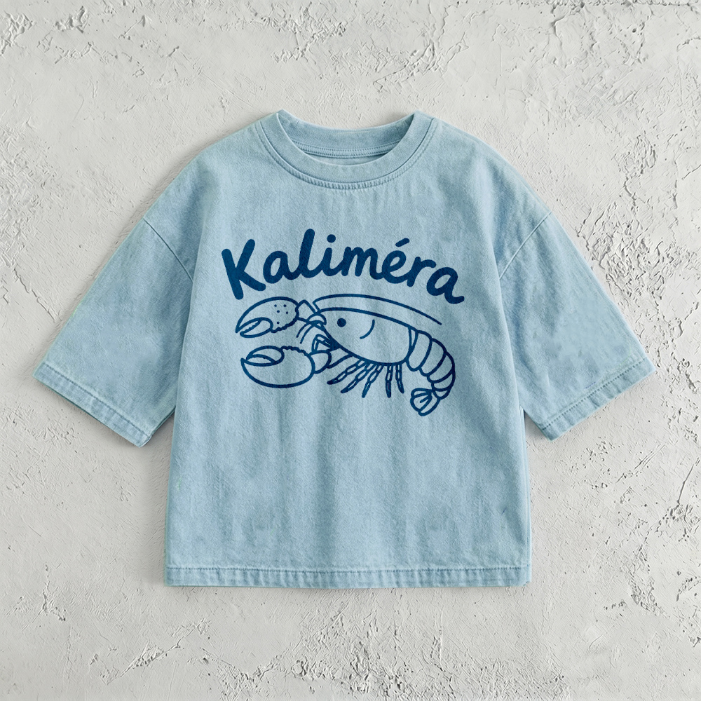 KALIMERA Baby & Kids Lobster Washed T-Shirt (6M-12Y)