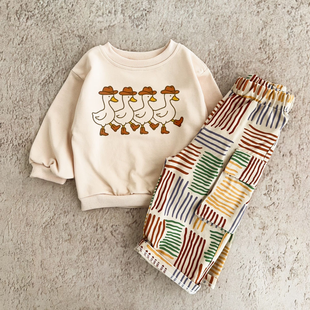 Baby & Kids Cowboy Duck Pocket Pants 2-Piece Set