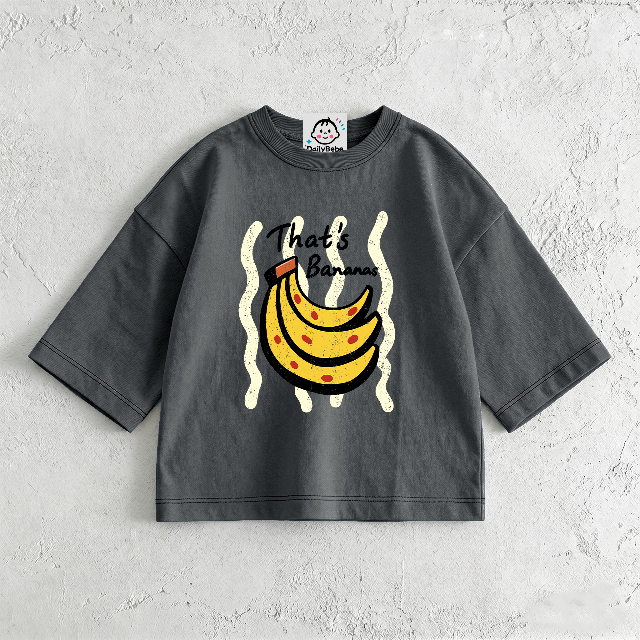THAT'S BANANAS Baby & Kids Dark Grey T-Shirt (6M-12Y)