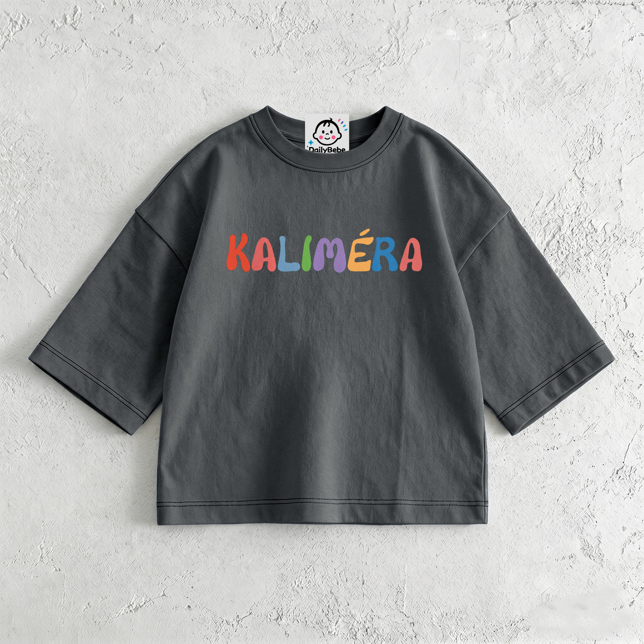 KALIMERA Baby & Kids Dark Grey T-Shirt (6M-12Y)
