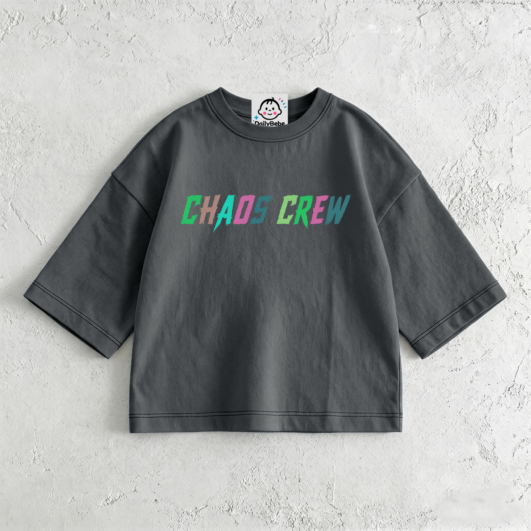 CHAOS CREW Baby & Kids Dark Grey T-Shirt (6M-12Y)