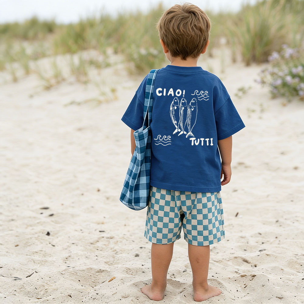 The CIAO TUTTI Baby & Kids Sardines Checkerboard 2 Piece Set
