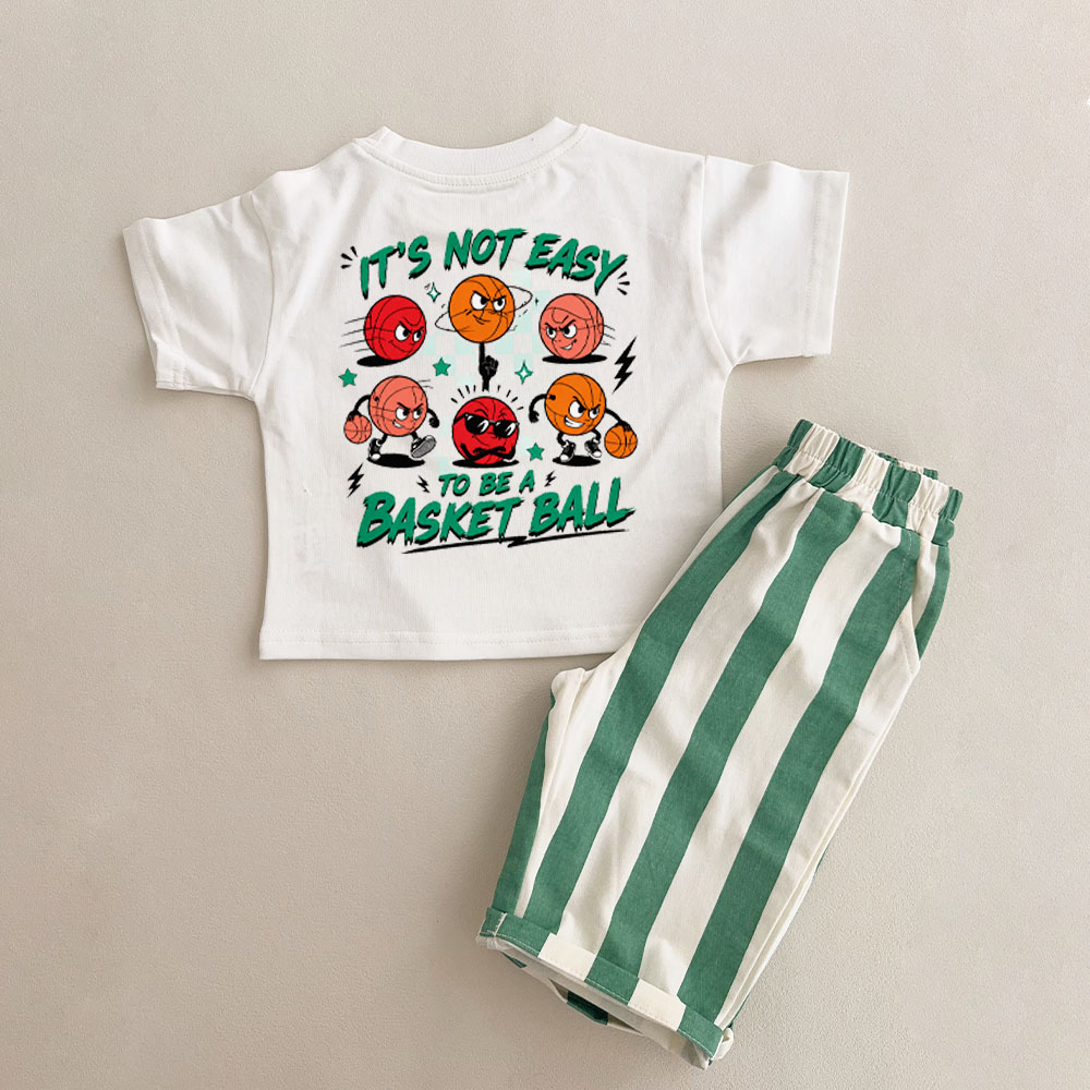 IT'S NOT EASY TO BE A BASKETBALL Baby & Kids 2-Piece Set